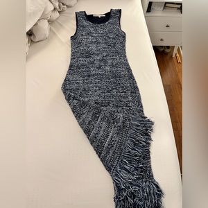 Rachel Roy Knit Midi Frill Dress